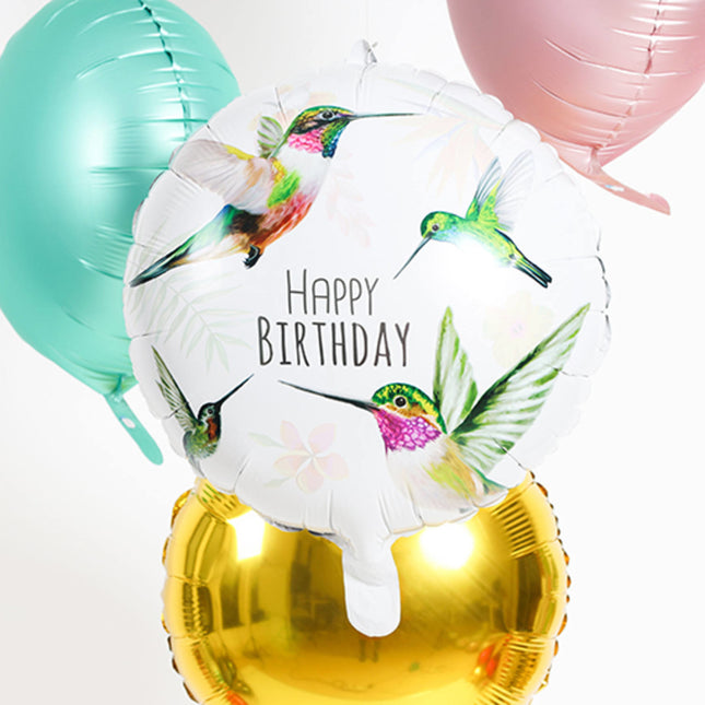 Ballon à l'hélium Happy Birthday Bird Vide 45cm