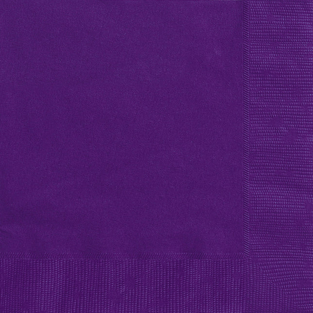 Serviettes de table violettes 2 couches 25cm 20pcs