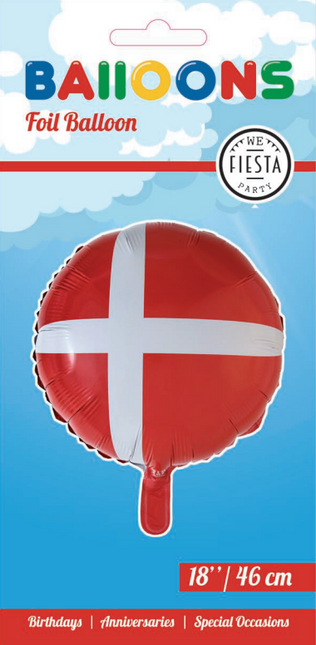 Ballon à l'hélium Drapeau Danemark 45cm vide