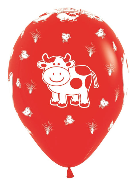 Ballons de baudruche Farm Animals Mix 30cm 25pcs