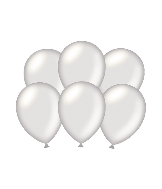 Ballons argentés métallisés 30cm 6pcs