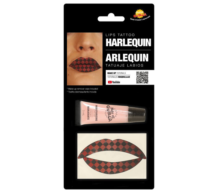 Tatouage des lèvres Arlequin