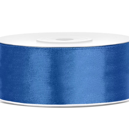 Ruban de satin bleu royal 25mm 25m