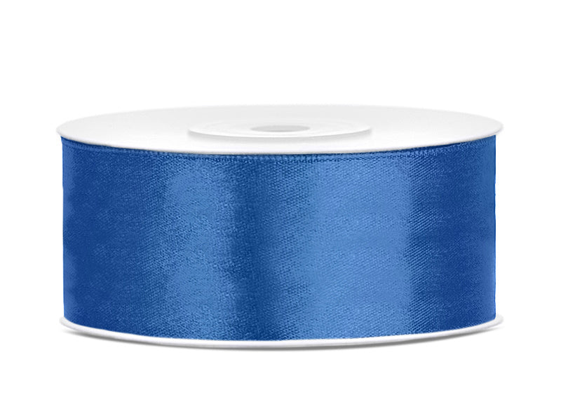 Ruban de satin bleu royal 25mm 25m