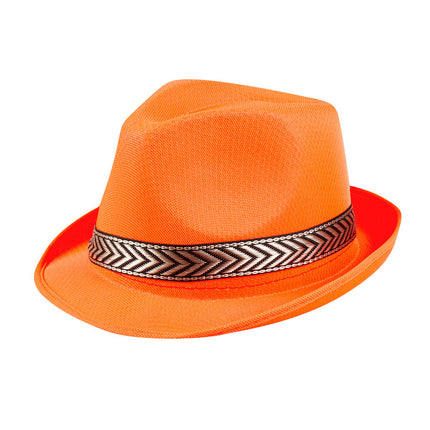 Chapeau orange fluo