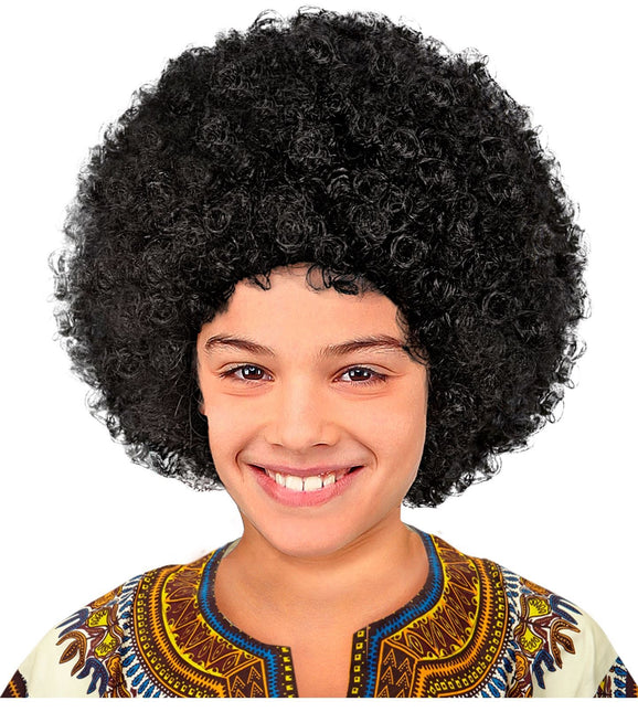 Perruque noire Afro enfant