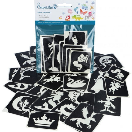 Pochoir de tatouage noir Xl filles 24pcs