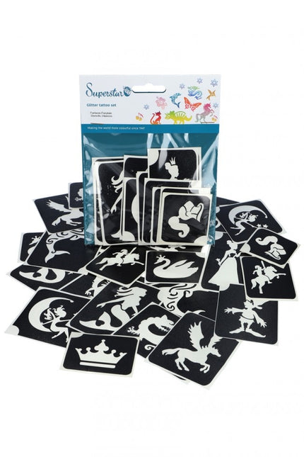 Pochoir de tatouage noir Xl filles 24pcs