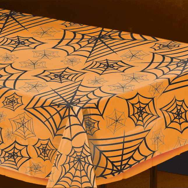 Nappe d'Halloween toile d'araignée 2.74m