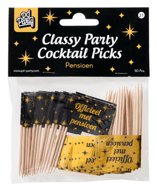 Bâtons de cocktail Pension 6.5cm 50pcs