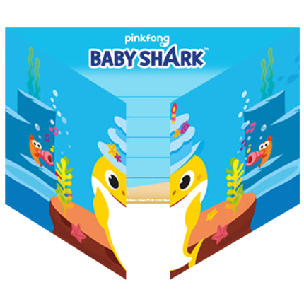 Invitations bébé requin 8pcs