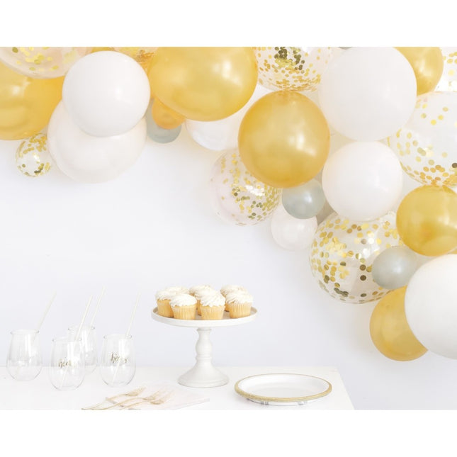 Arche de ballons fait maison set or