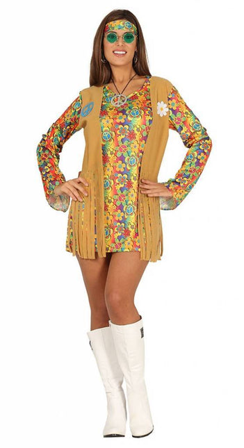 Costume Hippie 60S Dames brunes
