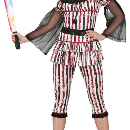 Horror Clown Halloween Costume Ladies Red