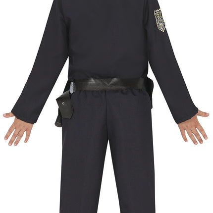 Costume de policier garçon noir