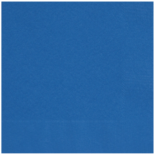 Serviettes de table unies bleu royal, 20 pièces.