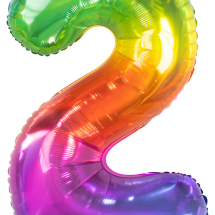 Ballon de baudruche Figure 2 Arc-en-ciel XL 81cm vide