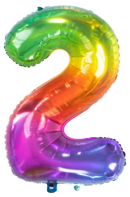 Ballon de baudruche Figure 2 Arc-en-ciel XL 81cm vide