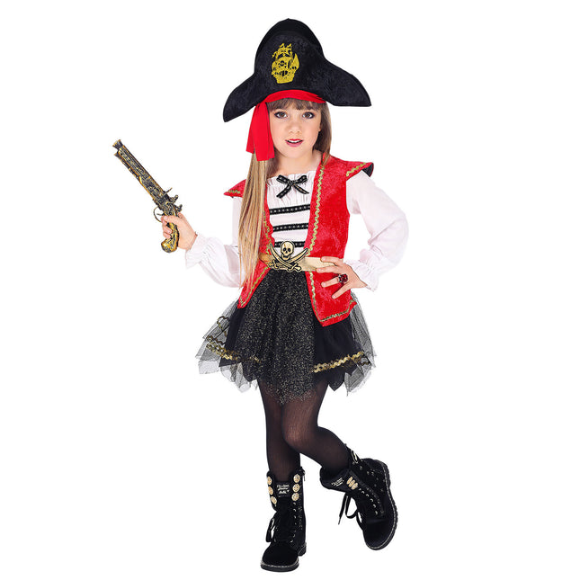 Robe Pirate Noir Rouge Tutu pour fille