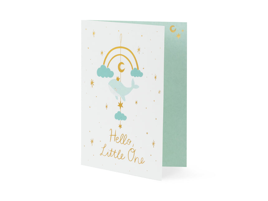 Invitations bleues Hello Little One 14x20cm 11pcs