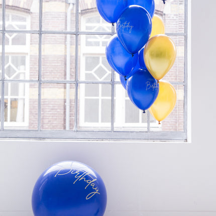 Bon anniversaire Ballons de baudruche bleu 30cm 12pcs