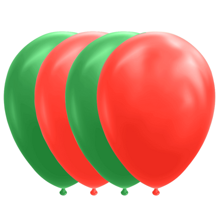 Ballons rouges verts 30cm 10pcs