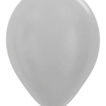 Ballons de baudruche Pearl Silver 30cm 12pcs