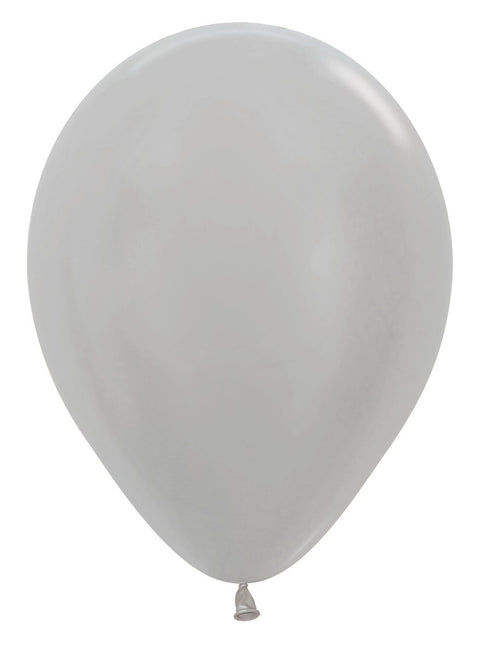 Ballons de baudruche Pearl Silver 30cm 12pcs