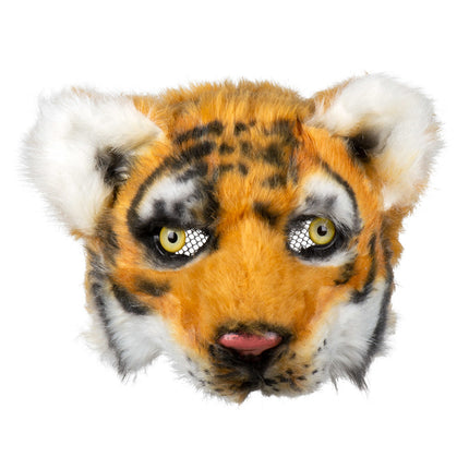 Peluche tigre demi-masque