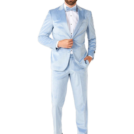 Velours bleu clair Tuxedo hommes <tc>OppoSuits</tc>