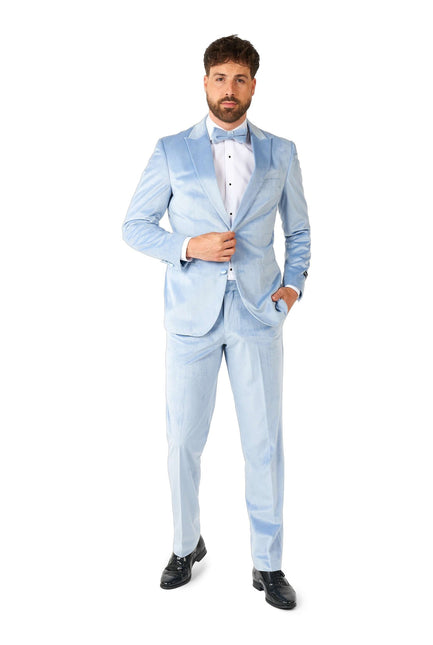 Velours bleu clair Tuxedo hommes OppoSuits