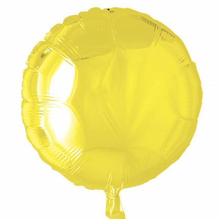 Ballon d'hélium rond jaune 46cm vide