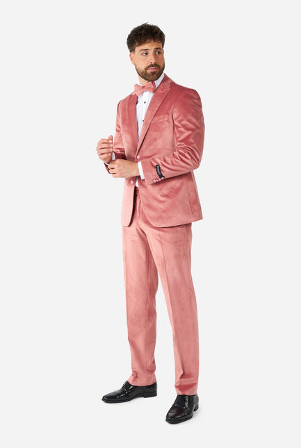 Velours rose clair Tuxedo Hommes OppoSuits