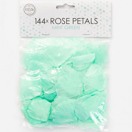 Pétales de rose vert menthe 144 pièces