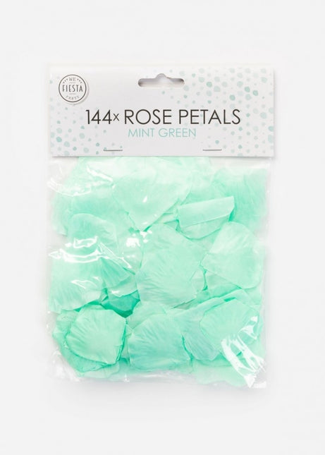 Pétales de rose vert menthe 144 pièces