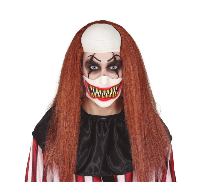 Demi-masque d'Halloween Visage de clown