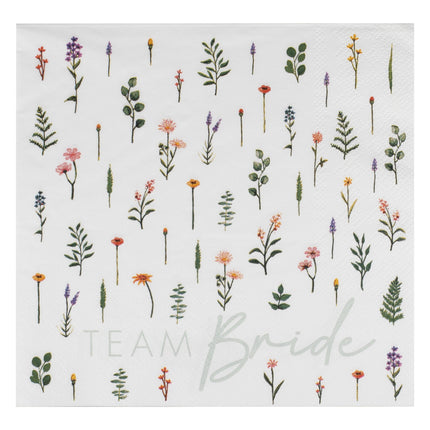 Serviettes de table Team Bride 16pcs