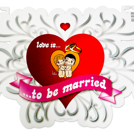 Plaque de porte Love Is To Be Married 45cm