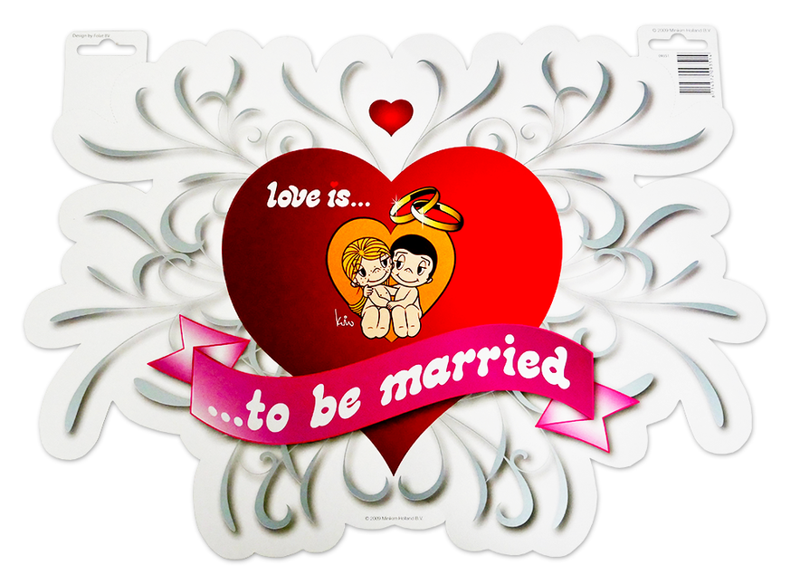 Plaque de porte Love Is To Be Married 45cm