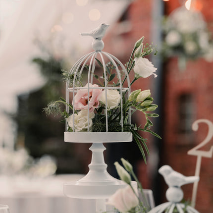 Décoration de table blanche Birdcage 27.5cm