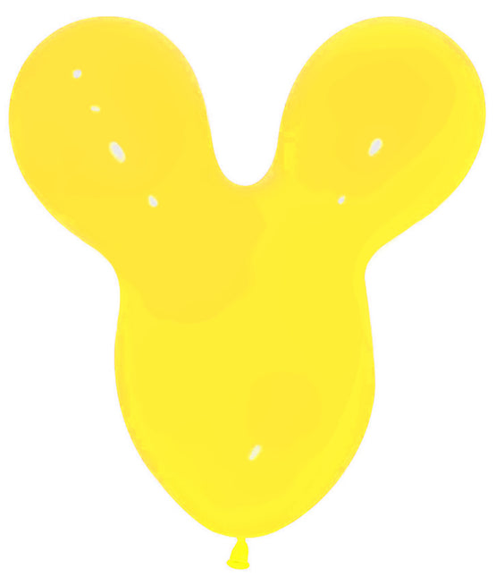 Ballons Tête de Souris Jaune 25pcs