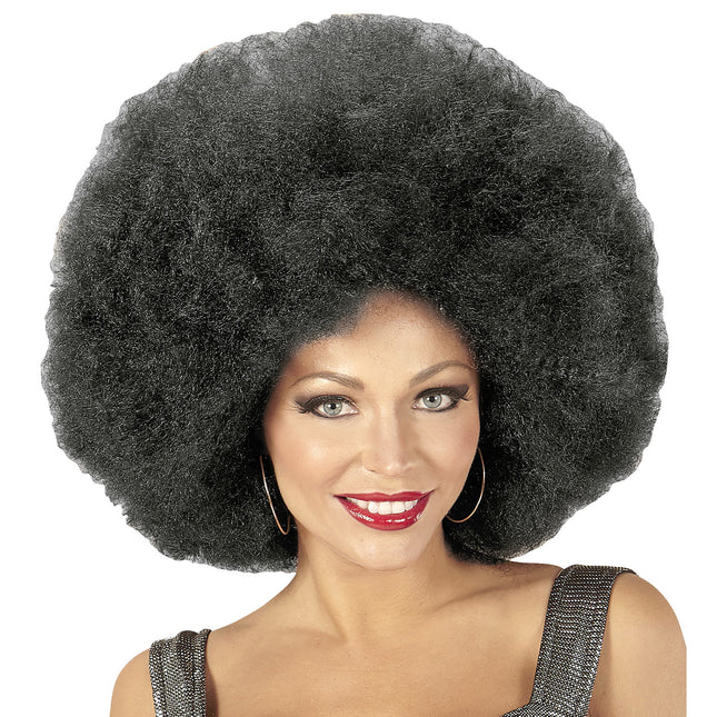 Perruque noire Afro Extra Big