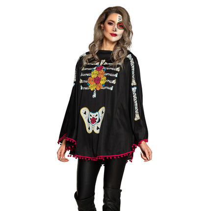 Poncho d'Halloween pour le Jour des Morts