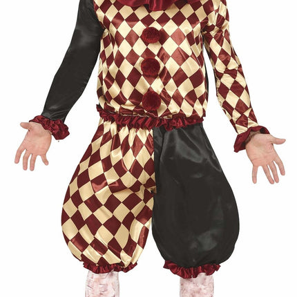 Horror Clown Halloween Costume Men Red