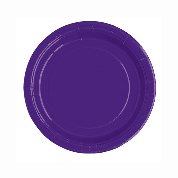 Assiettes violettes rondes 18cm 8pcs