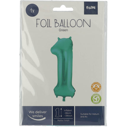 Ballon de baudruche Figure 1 Vert mat XL 86cm vide