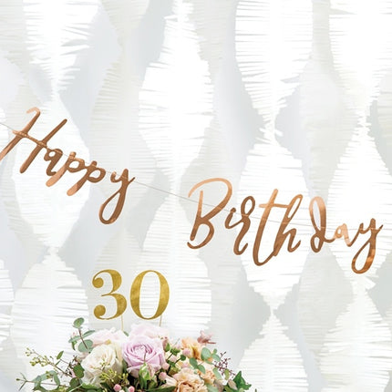 Guirlande de lettres d'anniversaire Happy Birthday Rose Gold 62cm