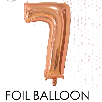 Ballon de baudruche Figure 7 Rose Gold 66cm