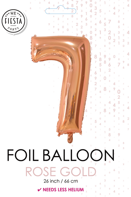 Ballon de baudruche Figure 7 Rose Gold 66cm