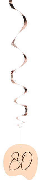 Décoration suspendue 80 Years Rose Gold 75cm 5pcs